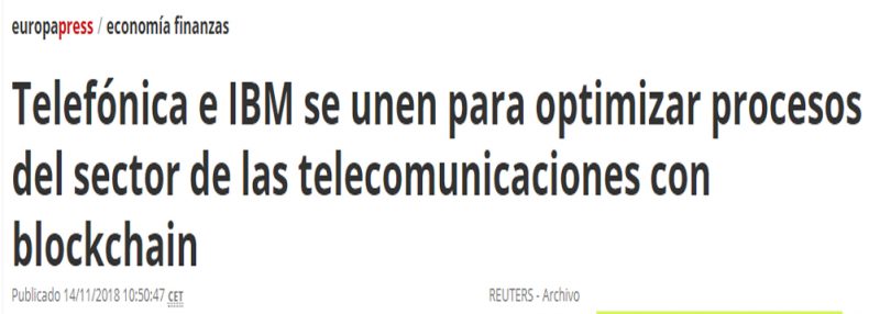 telefonica ibm blockchain